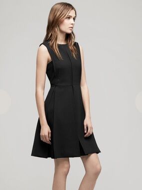 Rag & Bone Lea Dress Pleated Sleeveless Fit and Flare sz 2 wool academia
